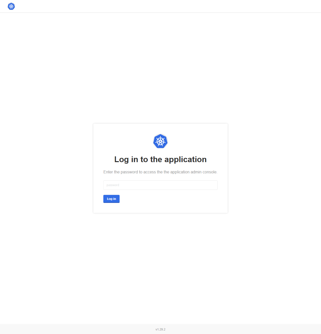 Admin Console Login